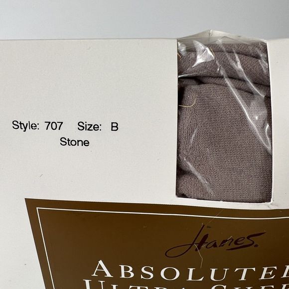 2 Vtg Hanes Absolutely Ultra Sheer Pantyhose 707 Sz B Natural/Stone Control Top - Picture 7 of 9